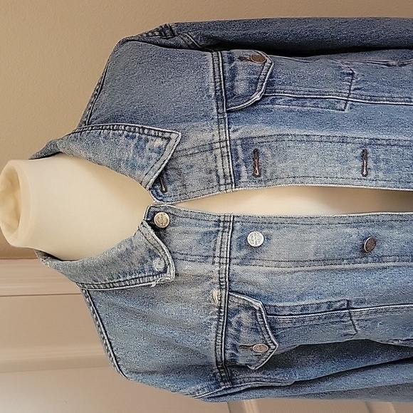 Harley Davidson Embroidered Blue Denim Jean Jacket Women's M - Picture 4 of 12